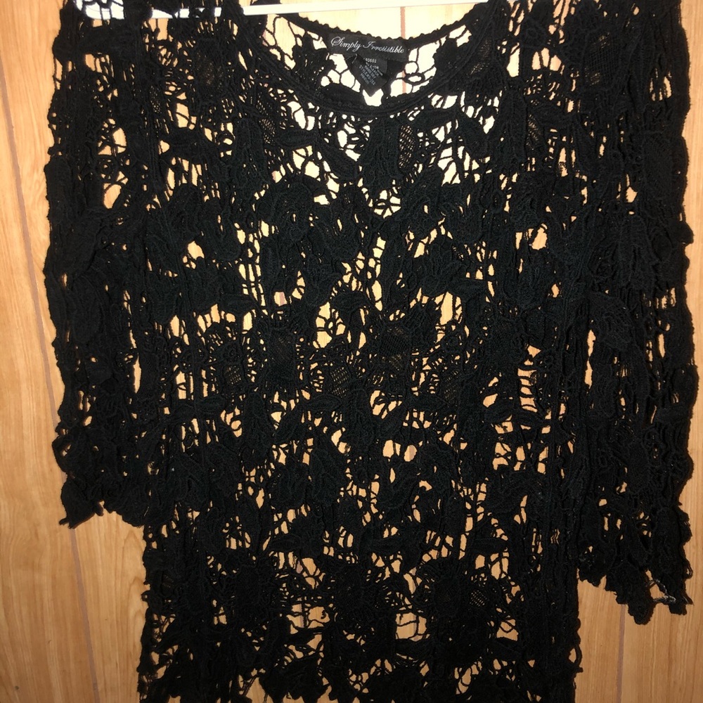 Black lace top
